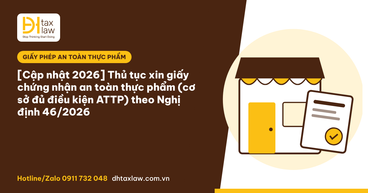Thủ tục xin giấy chứng nhận an toàn thực phẩm mới nhất 2026